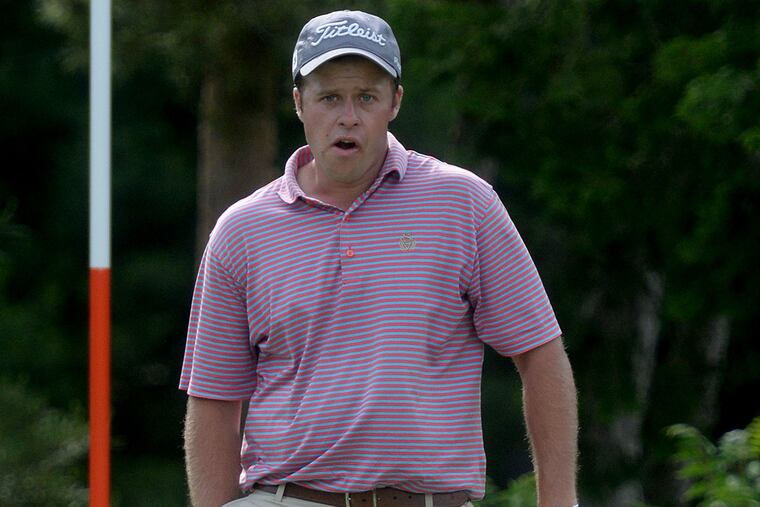 Patrick Ross from the Huntsville Golf Club approaches the 10th hole in
the 116th BMW Philadelphia Amateur Championship at Merion Golf Club
June 13, 2016.