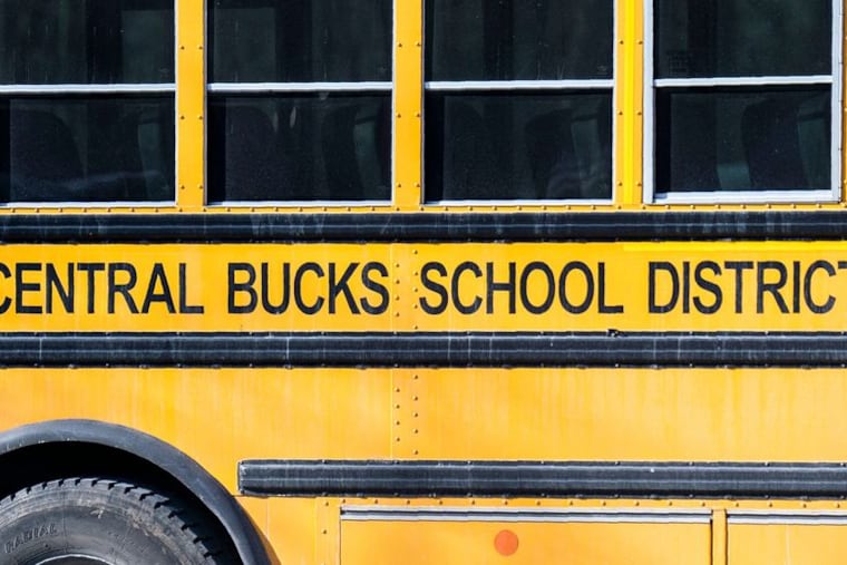 A Central Bucks School District bus in Doylestown on Thursday, Jan. 30, 2025.