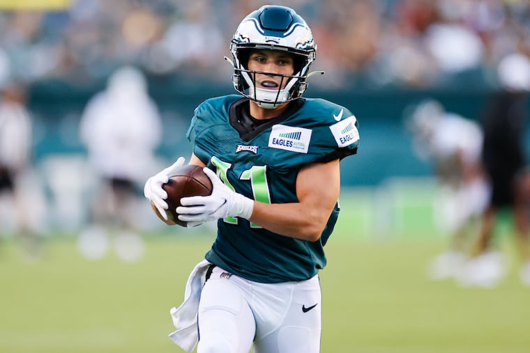 Eagles wide receiver Britain Covey during open practice at Lincoln Financial Field on Aug. 7.