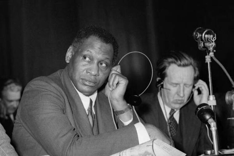 Paul Robeson at a peace conference in Moscow in 1949. His leftist politics got him in personal and professional trouble. A new film on his life, by director Steve McQueen, is in planning stages.