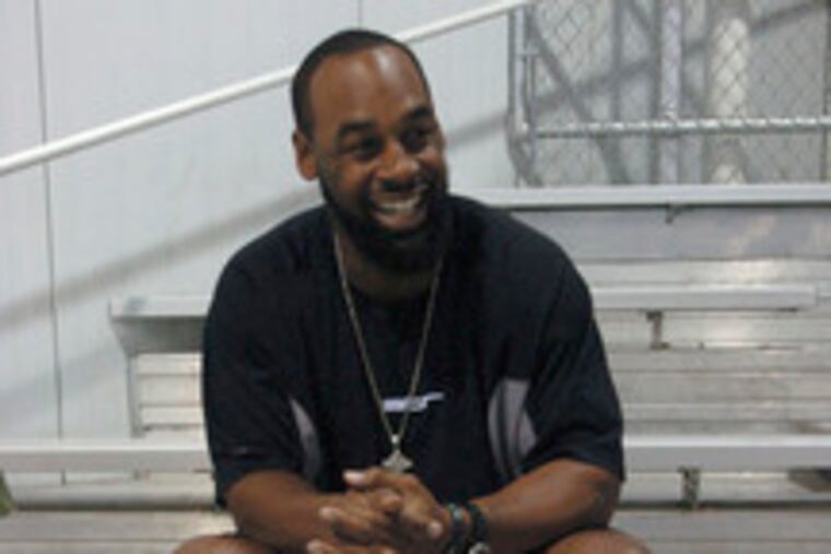 Donovan McNabb speaks to Daily News at Flyers Skate Zone in Voorhees, N.J.