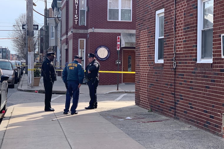 A 21-year-old man was shot and killed after suffering multiple gunshot wounds in the Graduate Hospital neighborhood of the city Thursday afternoon. The man was chased across two blocks and died on the corner of 22nd and Montrose Streets. Bullet casings and blood trailed through the block.