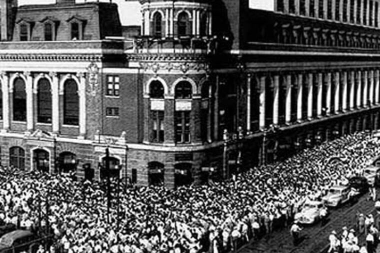 Shibe Park, later renamed Connie Mack Stadium, was built in 1909 at 21st and Lehigh Streets. It was the home of the Philadelphia Athletics from 1909 until their departure in 1954. The stadium housed the Phillies from 1938 to 1970, when the franchise moved to Veteran's Stadium. It was razed in 1976.