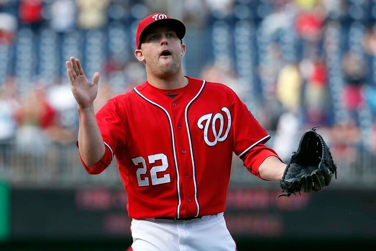 Veteran reliever Drew Storen, pictured here in a 2014 game, notched 95 saves for the Washington Nationals from 2010-15.