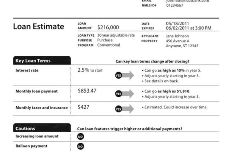 Example pages from prototype forms. Philadelphia borrowers can offer their feedback about the forms at www.consumerfinance.gov/KnowBeforeYouOwe.