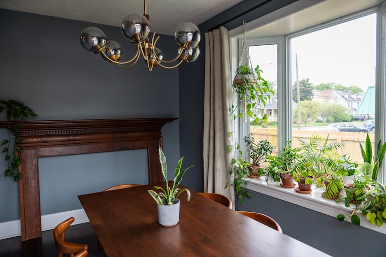 The dining room in Alfaro and Taveira’s home in Palmyra.