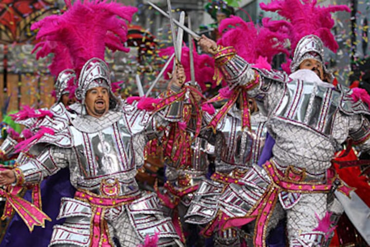Members of Woodland String Band perform Knights "A Knight You Won't Forget" for the judges Tuesday afternoon. (Michael Bryant / Staff Photographer)