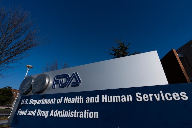 A sign in front of the Food and Drug Administration building is seen in 2020 in Silver Spring, Md.