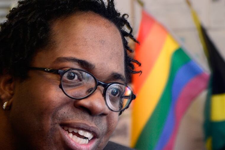 Jason Latty-Travis works as an advocate for the LGBT community as president of the Caribbean Alliance for Equality. ( TOM GRALISH / Staff Photographer )