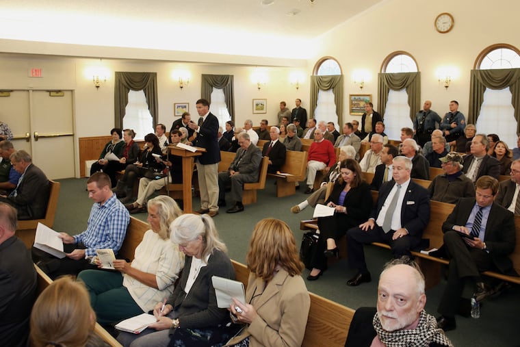 Henry M. Ogden with the State of NJ Division of Rate Counsel testifies about the 22 mile proposed South Jersey Gas Line in Petersburg, Upper Township, NJ on Monday October 19, 2015.