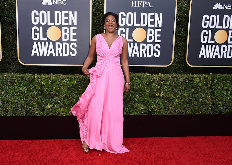golden globe pink dress At the 2020 Globes, Pepto Bismol and pantsuits designer inspired dress