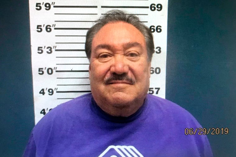 This Saturday, June 29, 2019, booking photo provided by the Espanola, N.M., Police Department shows state Sen. Richard Martinez after he was arrested on drunken driving charges after crashing into an another vehicle Friday, June 28, 2019, in Espanola. (Espanola Police Department via AP)