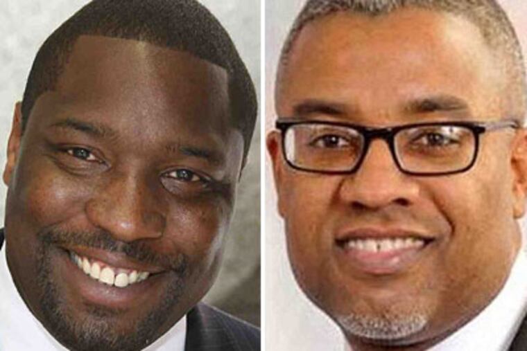Attorney Damon K. Roberts (right) has withdrawn from the 2d Council District Democratic primary race and thrown his support to the candidacy of state Rep. Kenyatta Johnson. (left)