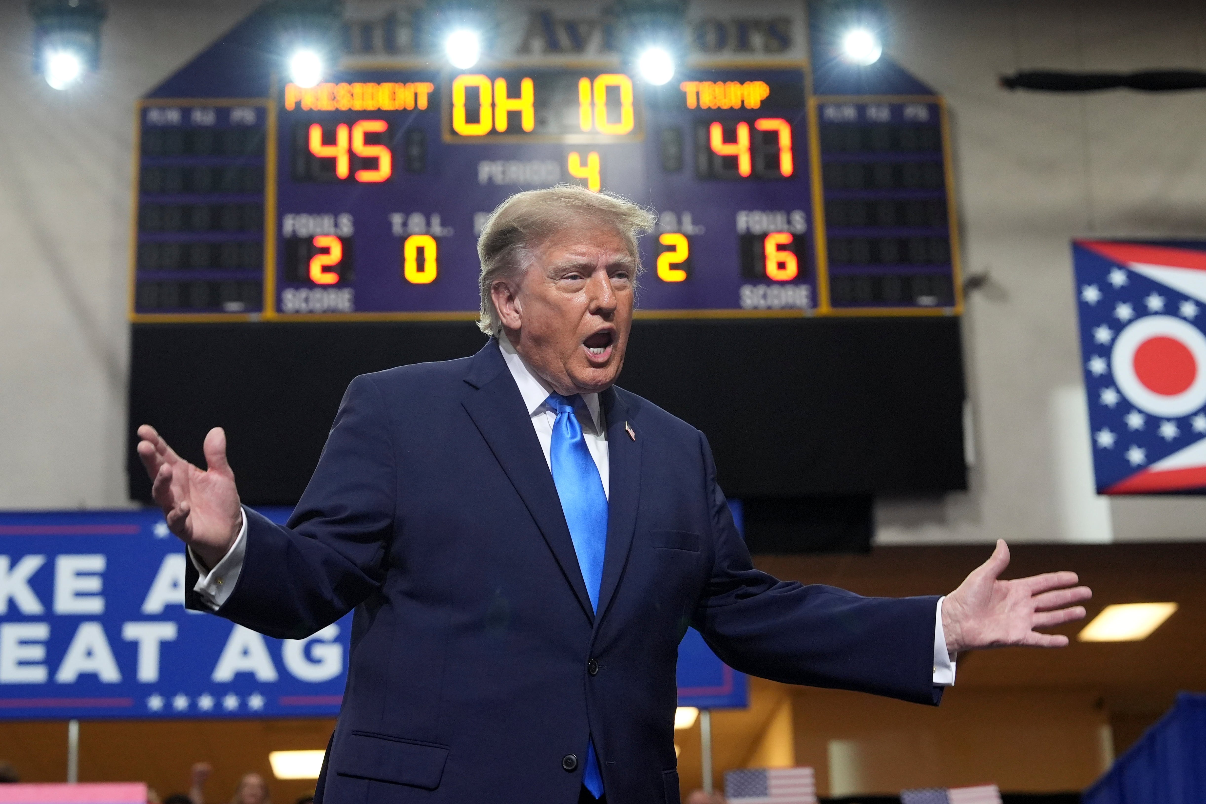 Trump defends data centers in Ohio as he rallies to boost Jon Husted in a tight Senate race