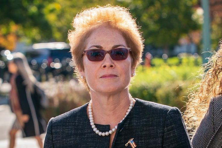 Former U.S. ambassador to Ukraine Marie Yovanovitch, arrives on Capitol Hill in Washington last month.
