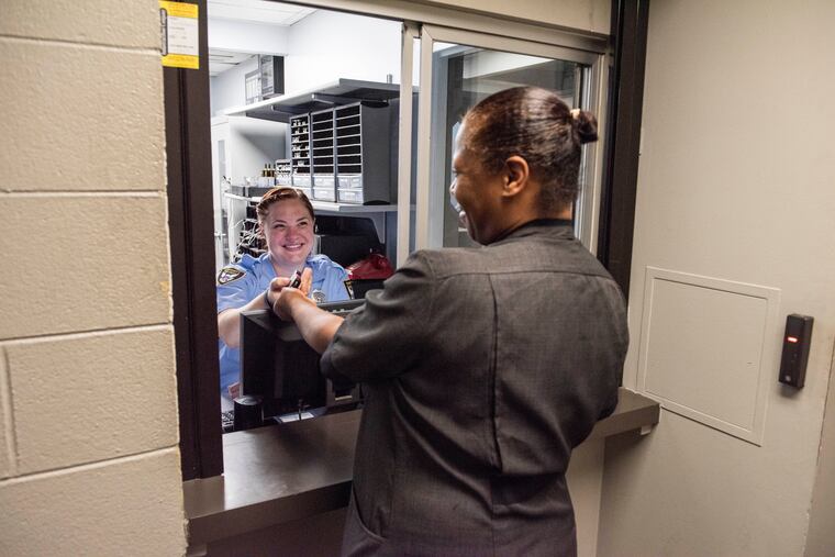 A Marriott housekeeper gets her panic button safety device.