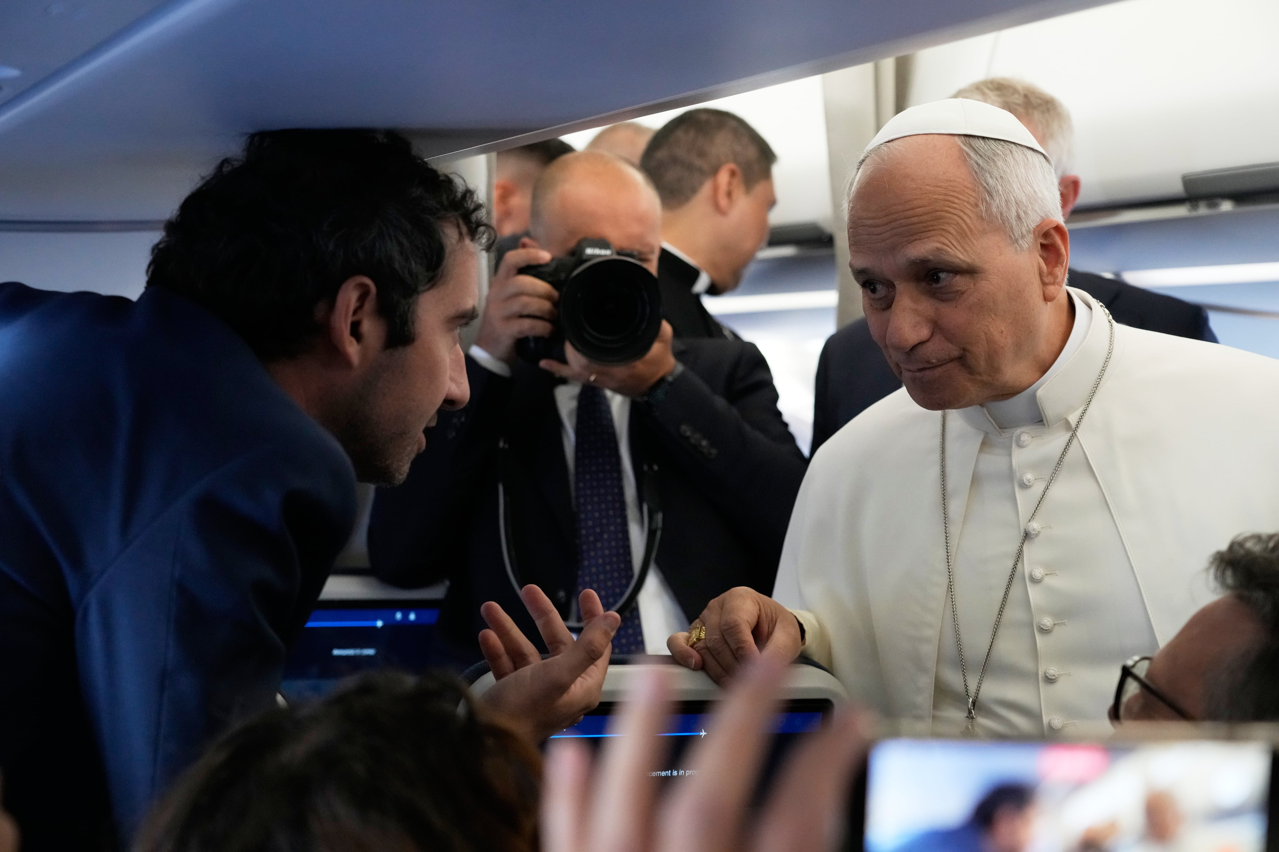 Pope Leo XIV affirms need for media to cover public figures when asked about Trump ban