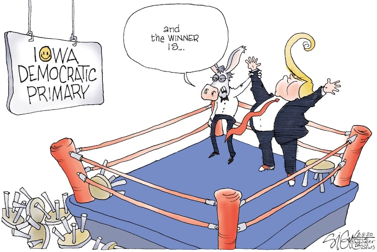 The GOP winner of the Iowa Democratic caucuses.