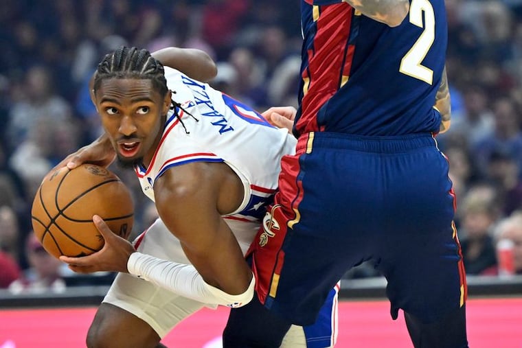 Tyrese Maxey and the Sixers struggled to start their game against the Cleveland Cavaliers before fighting back and falling short in the fourth quarter.