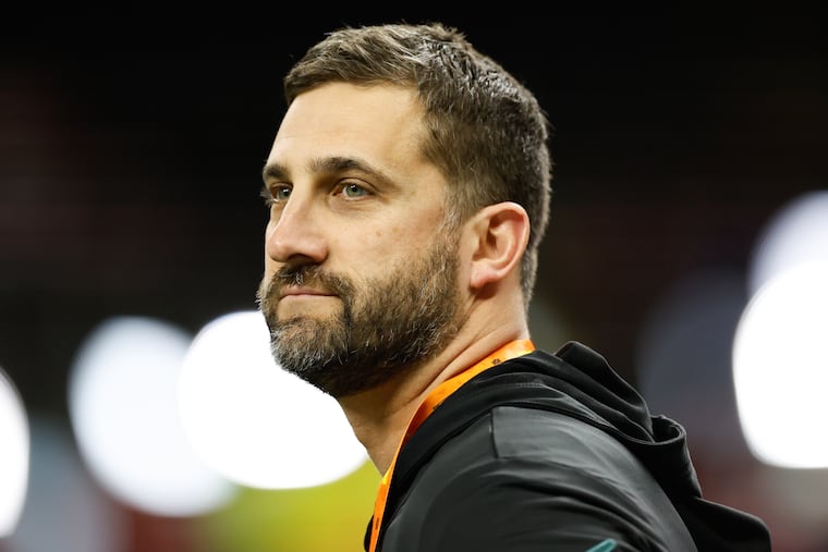 Eagles coach Nick Sirianni before the start of Super Bowl LIX on Feb. 9.