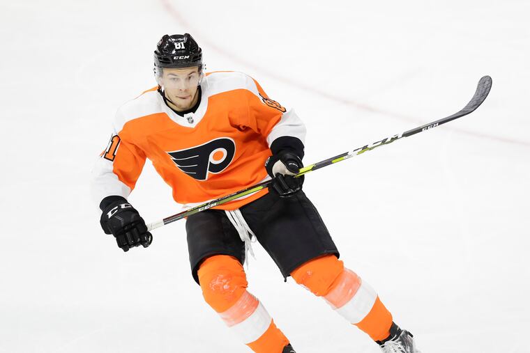 Flyers winger Carsen Twarynski, coming off a dominating performance Saturday in a 4-1 win over the New York Rangers, is among many players fighting for a job late in training camp.