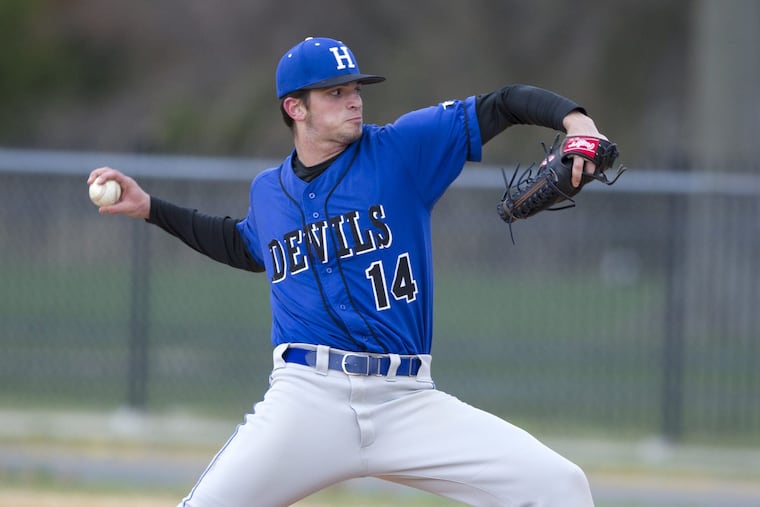 Stephen Restuccio of Hammonton pitching against Pennsville last season.