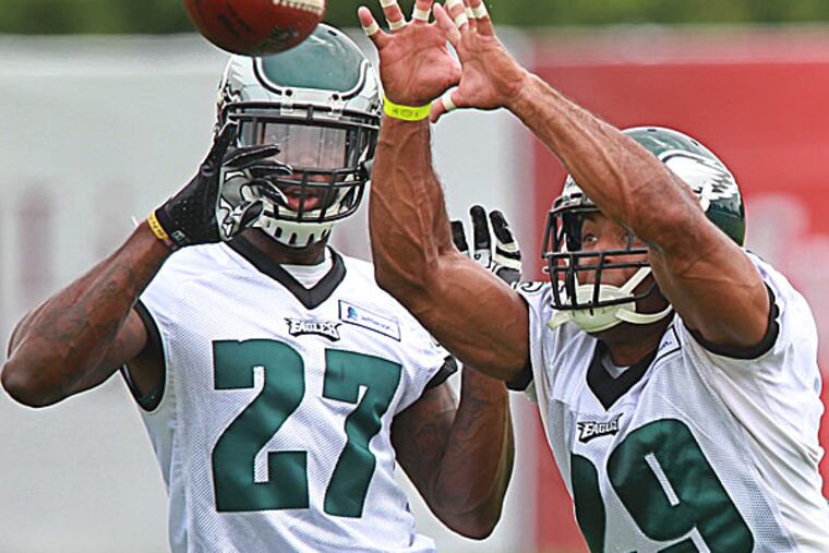 Eagles safeties Malcolm Jenkins and Nate Allen. (Michael Bryant/Staff Photographer)