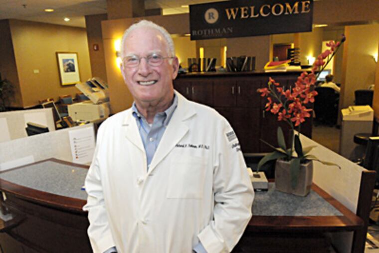 Rothman Institute founder Richard Rothman. This summer, the firm is adding a Main Line practice. APRIL SAUL / Staff Photographer