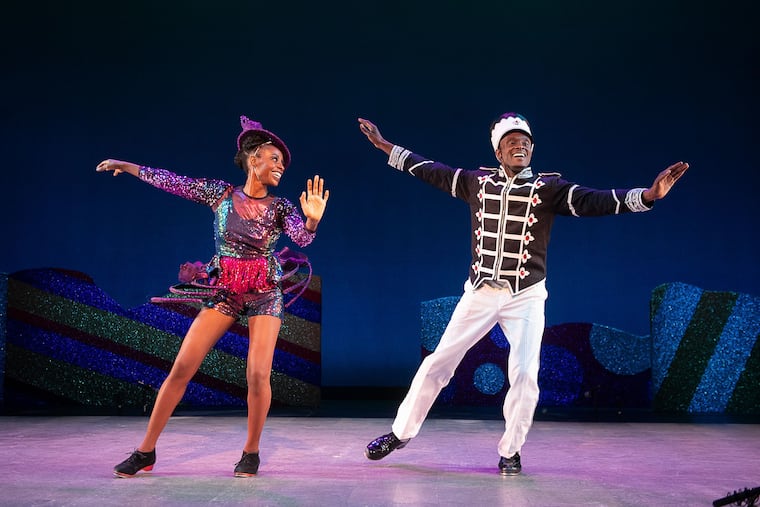 Siblings Josette and Joseph Wiggan perform a duet in Michelle Dorrance's "Nutcracker Suite."