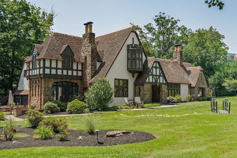 A 1920s Tudor home is for sale on Canterbury Road across from Abington Senior High School.