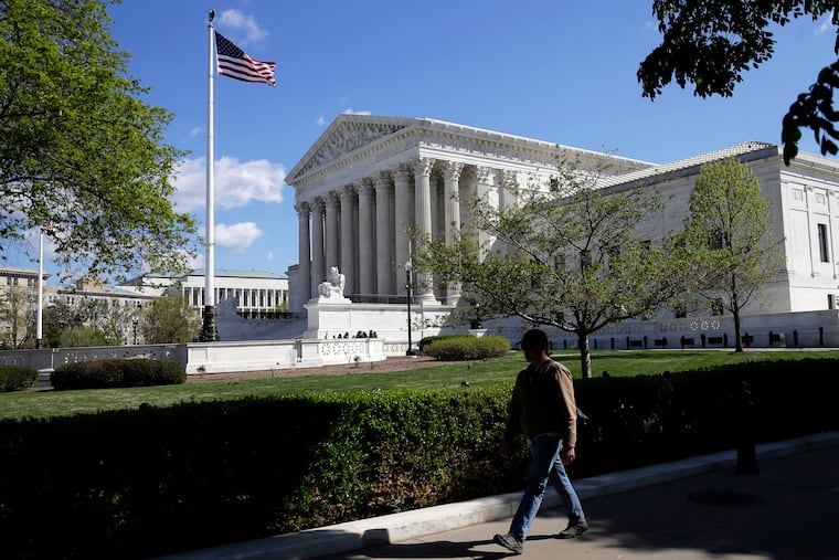 The U.S. Supreme Court is seen on April 7 in Washington.