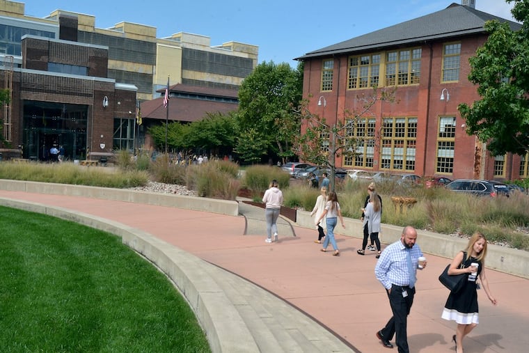 Workers at the Navy Yard business and industrial park in South Philadelphia, one of the sites that the city is expected to proposed to Amazon for its planned second headquarters campus.