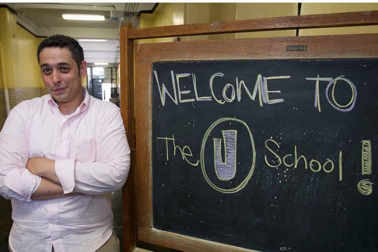 Neil Geyette, principal of the new U School. Photograph from U. School located at 2000 N. 7th St. in Philadelphia. This school is opening for the first time this school year. ( ALEJANDRO A. ALVAREZ / STAFF PHOTOGRAPHER )