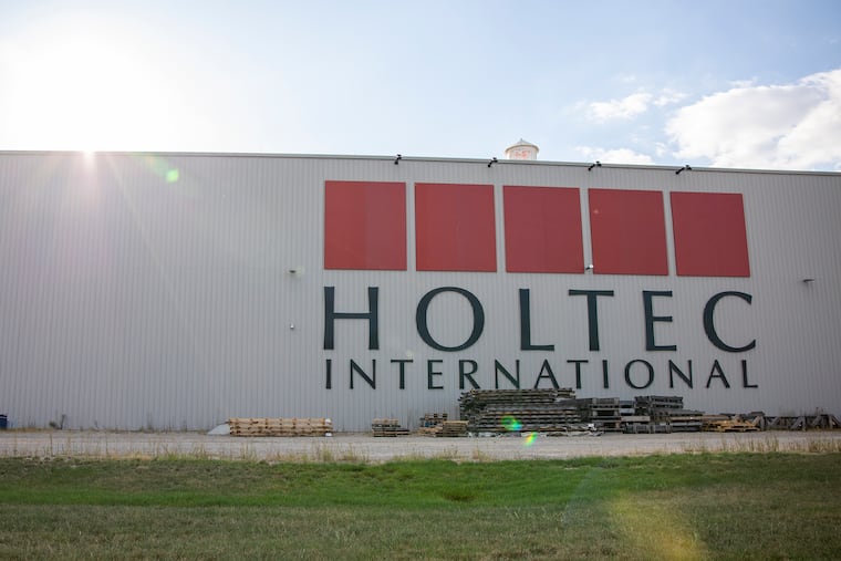 The outside of a Holtec International facility in Camden in 2019.