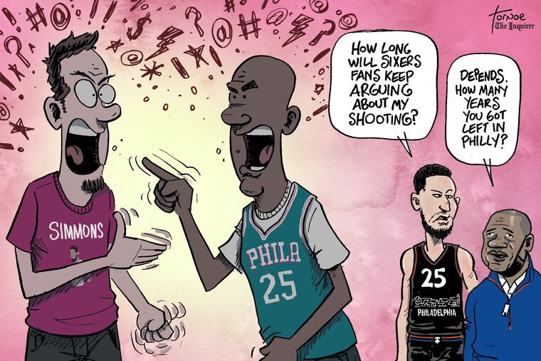 Rob Tornoe's Sixers cartoon for Wednesday.