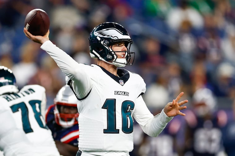 Tanner McKee completed 16 of 22 passes for 173 yards and two touchdowns on Saturday.