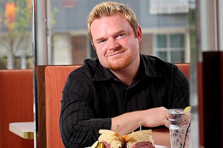 Harry Darling with a Reuben sandwich at his Northern Liberties diner. (Michael Bryant/Staff Photographer)