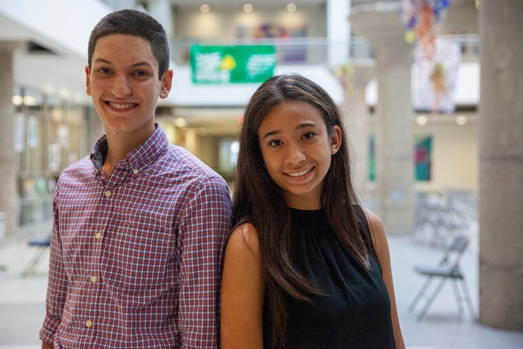 Alfredo Pratico, left, and Julia Frank are the new student members of Philadelphia's school board.