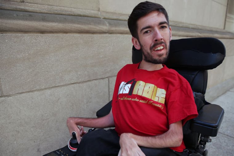 Jimmy Curran, who has been in a wheelchair since age 2, has had top internships from Wall Street to Capitol Hill. (DAVID MAIALETTI / Staff Photographer)