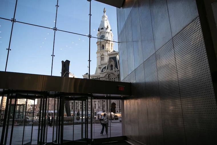 City Hall seen from inside the Centre Square lobby at 1500 Market on Tuesday, Jan. 21, 2020. Although city residents are used to corrupt officials, we should start highlighting the good ones, writes Blair Glencorse.