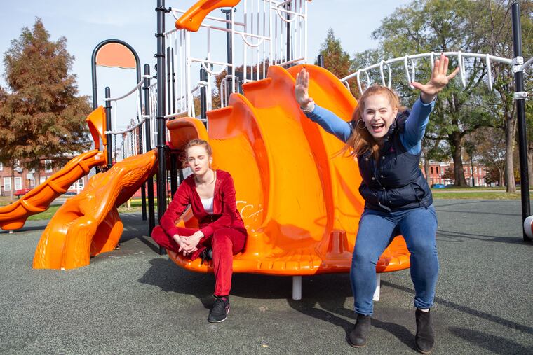 (Left to right:) Ruby Wolf and Rachel Brodeur in "Box Clever," Feb. 6-24 at Inis Nua.