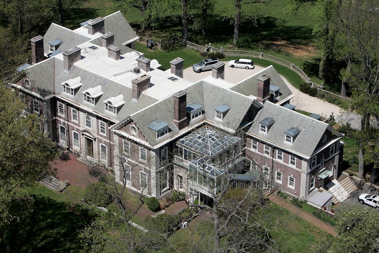 A 50-room mansion still stands at the center of the grounds. Horace Trumbauer, a leading architect of the Gilded Age, designed it. He went on to design the Philadelphia Art Museum. CLICK on the arrows to view photo gallery of the Ardrossan estate - past and present.