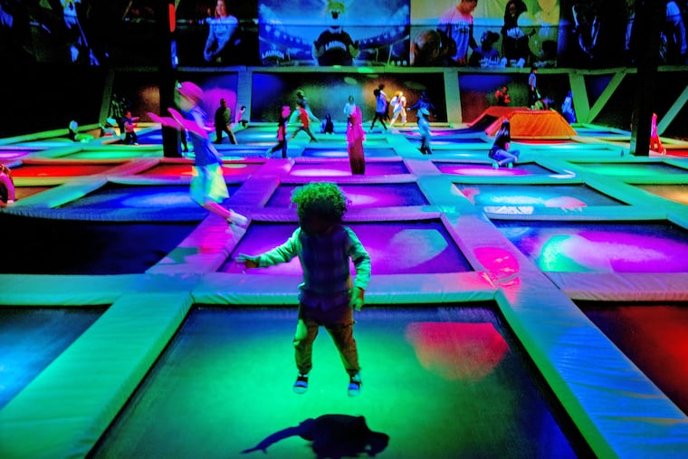 Children bounce at Launch Trampoline Park in Deptford, N.J.