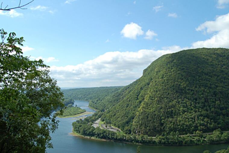 The Delaware Water Gap and the Delaware River. (National Park Service)