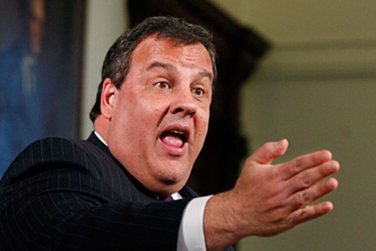 Gov. Christie asserts that New Jersey's current public education system is costly and often ineffective. (Mel Evans / Staff Photographer)