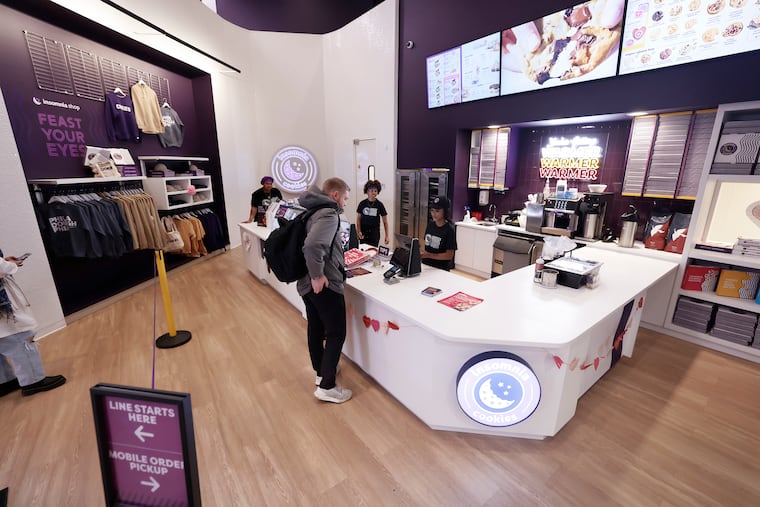 Insomnia Cookies' new flagship store and company headquarters at 1 S. Broad St. in Center City Philadelphia.