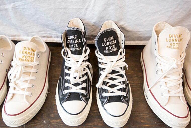 Sneakers in the Divine Lorraine Hotel Collection. (Colin Kerrigan / Philly.com)