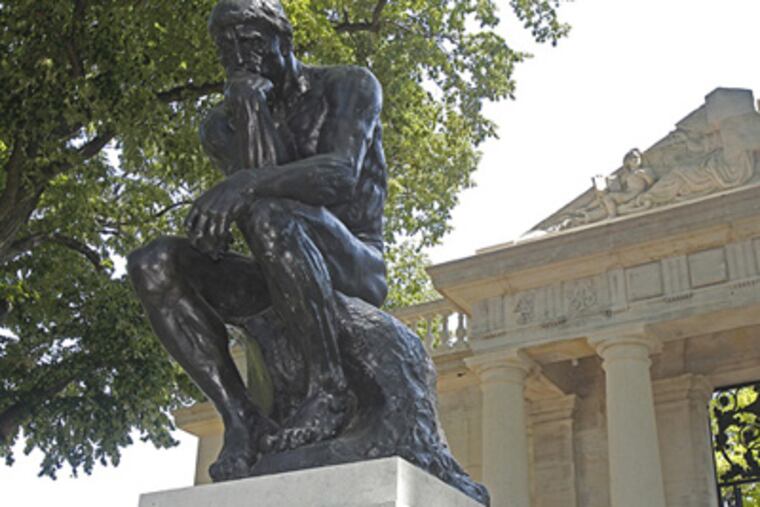 The "Thinker" sculpture outside Philadelphia's Rodin Museum is one of many such castings. A Google Doodle honored the French sculptor on his 172d birthday, on Nov. 12, 2012.