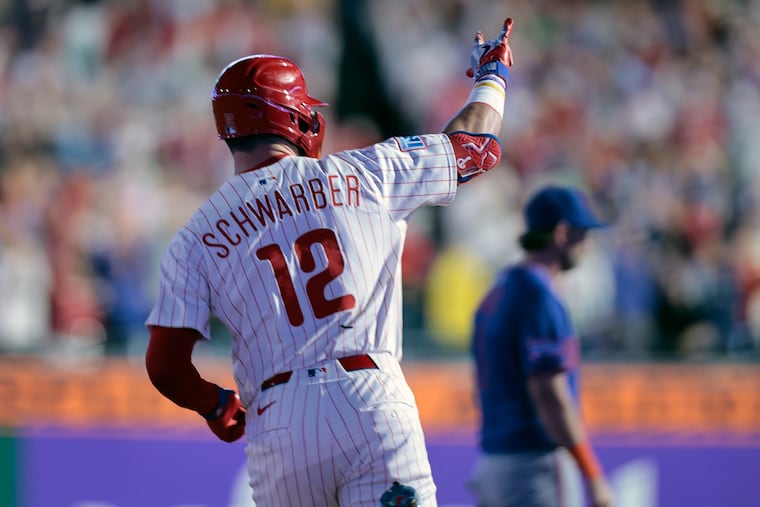 Kyle Schwarber entered Wednesday's game nine homers away from breaking Ryan Howard's team record of 58.