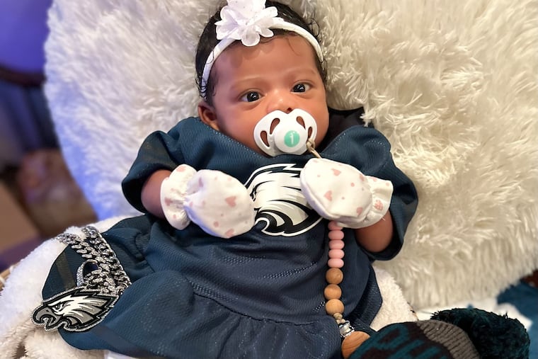 Baby Sirianni shown on May 18, who is named after Eagles head coach Nick Sirianni.